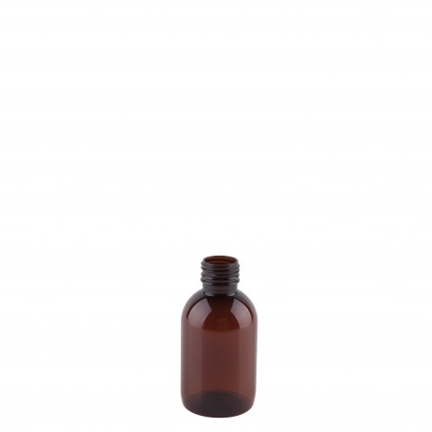 Φιάλη πλαστική PET Amber TONDO 100ml 