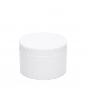 Βάζο πλαστικό ΛΕΥΚΟ FLAT 200ml complete