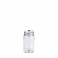 Βάζο πλαστικό pet διάφανο Pill Jar 100ml με  Λευκό πώμα ασφαλείας 